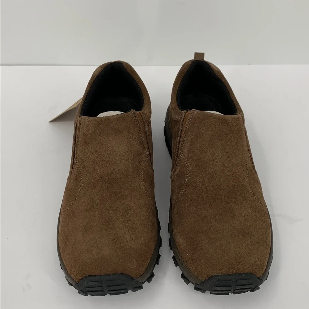 BearPaw Max slip-on loafer shoe chunky brown suede leather hiking men new 9.5
